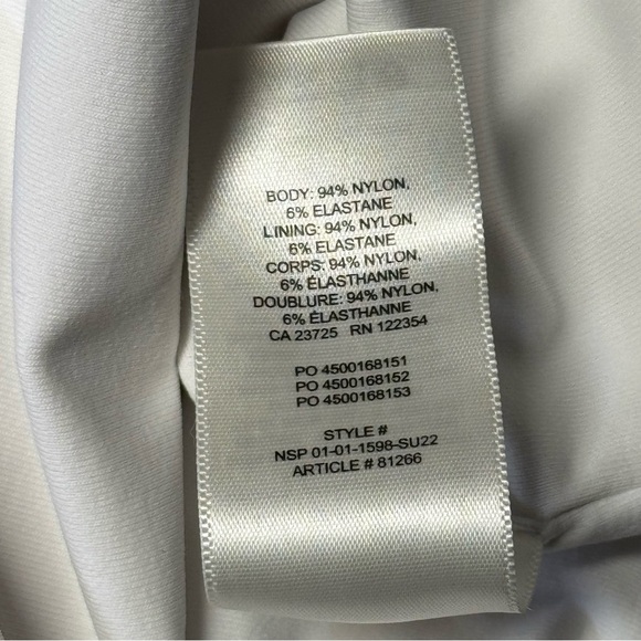 Babaton White Cropped Comfort Tank Women's Size L - Picture 9 of 11